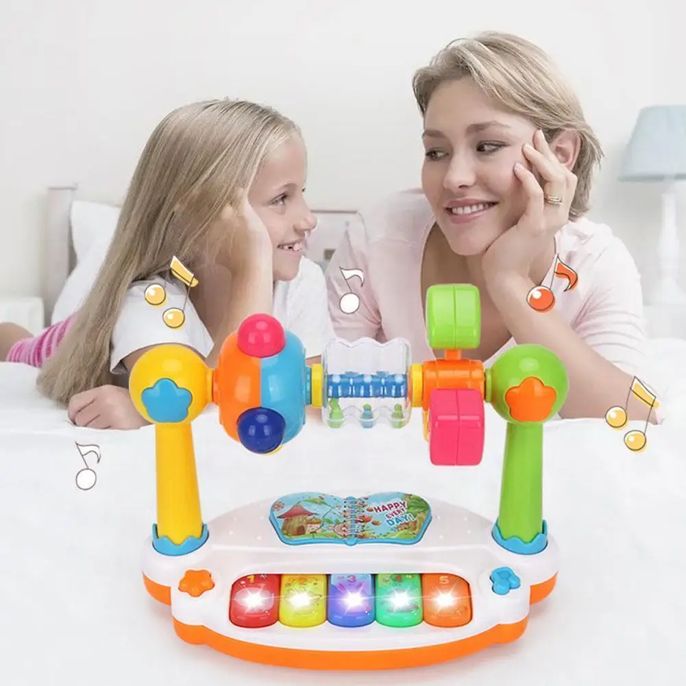 

Baby Rotating Music Piano Toys Activity Table Kids With Present Baby Christmas Toys Musical Toy Light Sound Educational Bir L0Y9