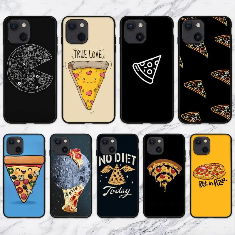 Funny Pizza  Phone Case For iPhone 11 12 Mini 13 14 Pro XS Max X 8 7 6s Plus 5 SE XR Shell