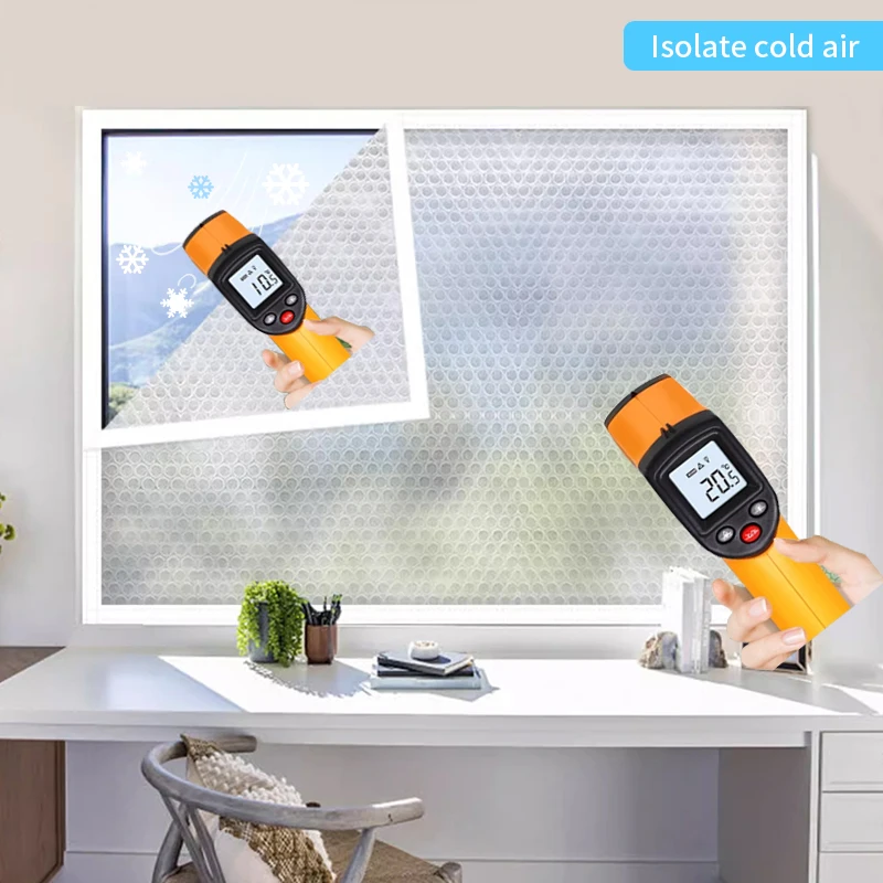 white，Winter screen windows thickened for warmth indoor Windproof and cold proof，Bedroom living room balcony，kitchen