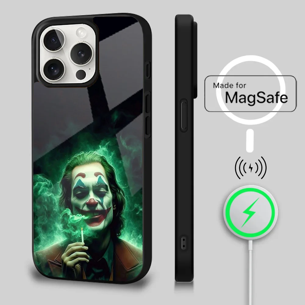 Крутой чехол для телефона J-Jokers C-Clown iPhone 16 14 13 12 11 Plus Pro Max Mini Magsafe с магнитной