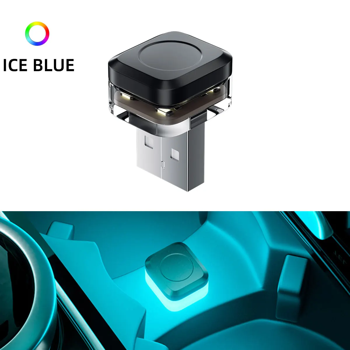 

Мини-USB LED-лампа Для Салона Автомобиля, Аварийное Освещение, Разноцветная Декоративная Подсветка, Автомобильный Аксессуар