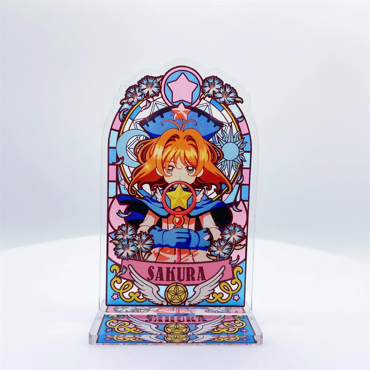 Фото Аниме Card Captor Сакура Фигурка Акриловая подставка KINOMOTO SAKURA LI SYAORAN Модельная тарелка 1 шт. Настольный декор Стоящий знак Подарок фанатам игры №3