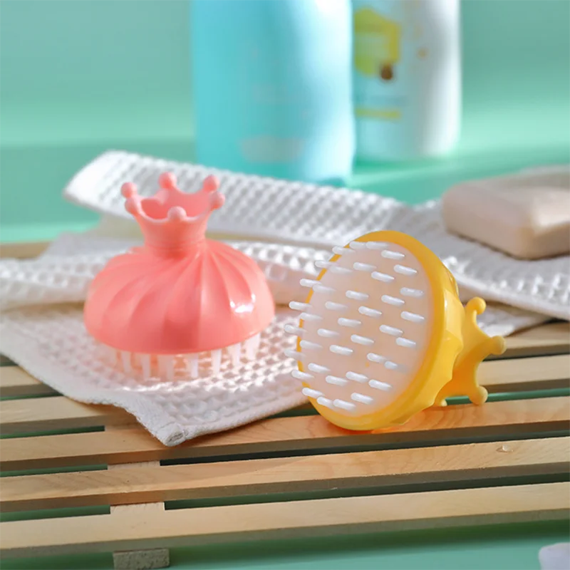 

Baby Silicone Shampoo Brush Newborn Kids Washing Hair Tool Bath Mud Rubbing Brush Baby Head Massage Brush Baby Items