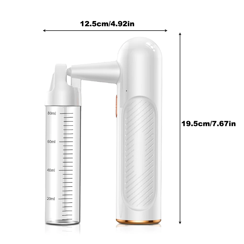 

Water Mist Sprayer Handheld USB Rechargeable Atomizer Portable Cordless 80ml Electric Mist Diffuser White Type 2