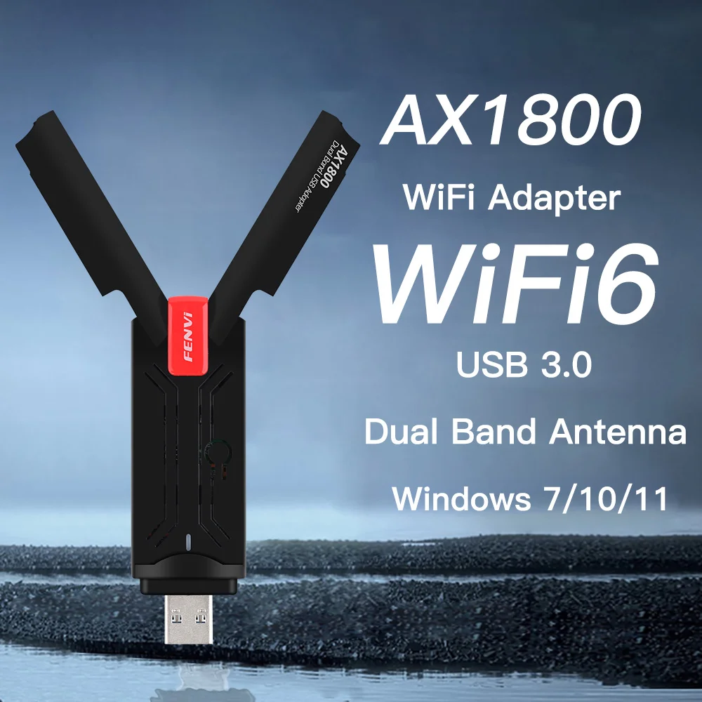 Wi-Fi 6 USB-адаптер fenvi 1800 Мбит/с 802.11ax 2 4/5 ГГц | Компьютеры и офис