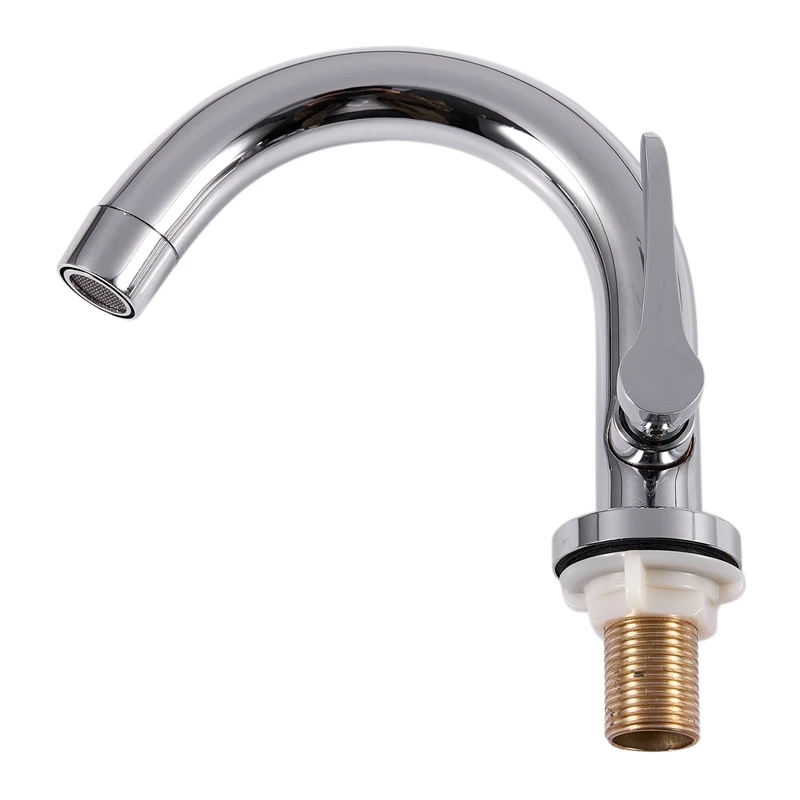 

JFBL Hot Kitchen Basin Faucet Single Cold Deck Mounted Stainless Steel Basin Sink Faucet Mixer Tap Single Handle Bathroom Access