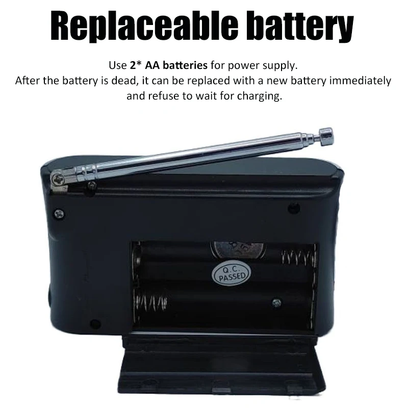 Карманный Радио Портативный fm-приемник мини-динамик с телескопической антенной/3