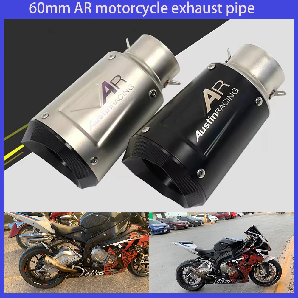 

60mm Motorcycle GP Racing Tail Exhaust Escape Muffler R1 R6 Z900 GSXR1000 S1000RR Modified Muffler DB Killer CNC universal
