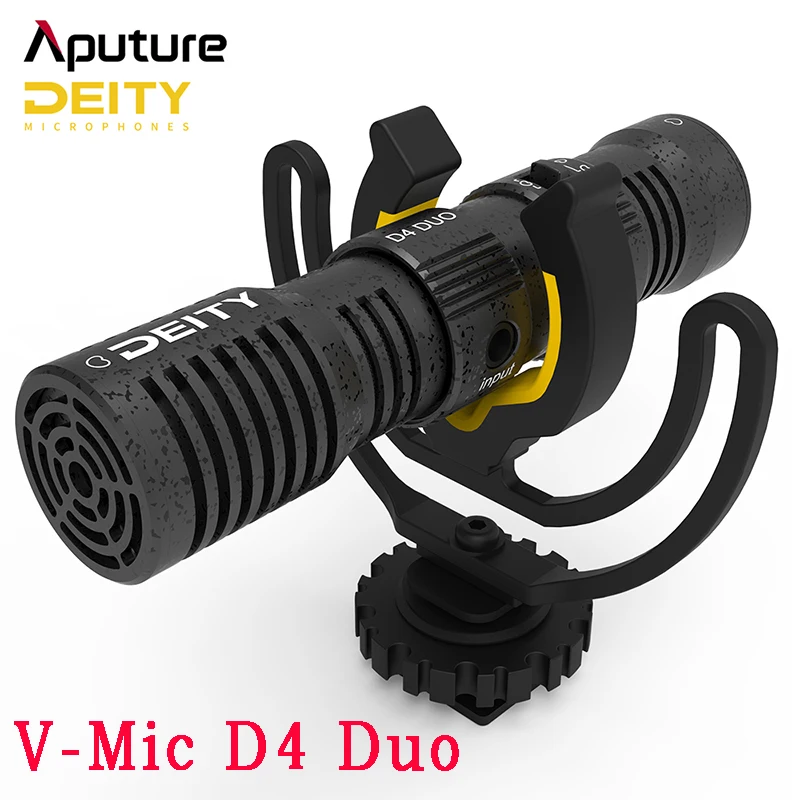 

Deity V-Mic D4 Duo Shotgun Microphone Dual Head Capsule Mic TRS 3.5MM Rycote Shockmount for DSLRs Vlog Video Studio Camera
