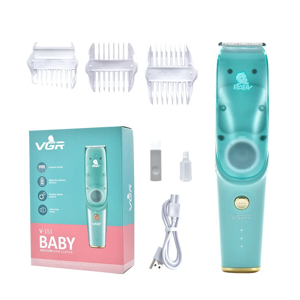 

V-151 Children's Ceramic Clipper Automatic Suction Hair Clipper Digital Display Ultra Quiet Faders for Children