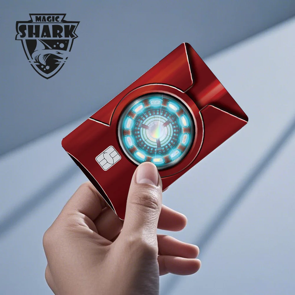 Голографическая пленка-наклейка Magic Shark для дебетовых и кредитных карт: Дэйпл, Веном, Человек-паук, Капитан Америка, Железный человек. Не выцветает. (art.: 3920db23ac8ec) - 3920db23ac8ec