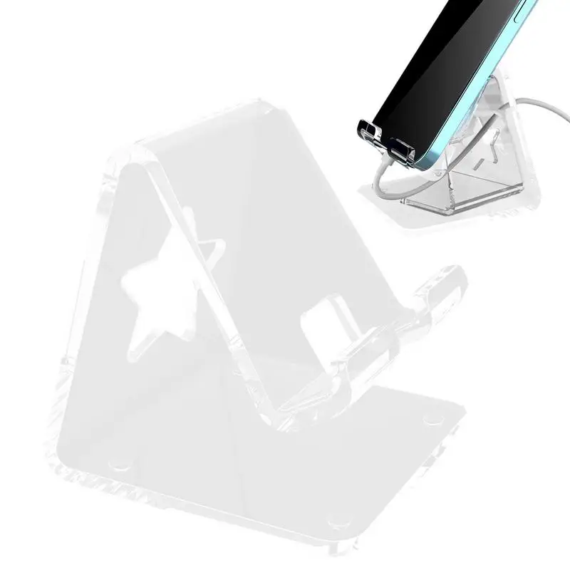 

Акриловая подставка для сотового телефона, настольный держатель для телефона, настольная подставка для телефона, портативные настольные аксессуары, прозрачный держатель для телефона для кухни