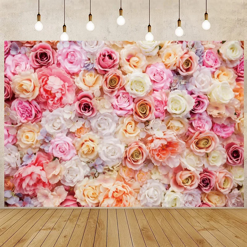 

3D Роза цветы стена Свадьба Фотография фон новорожденный ребенок душ семейный Декор студия реквизит
