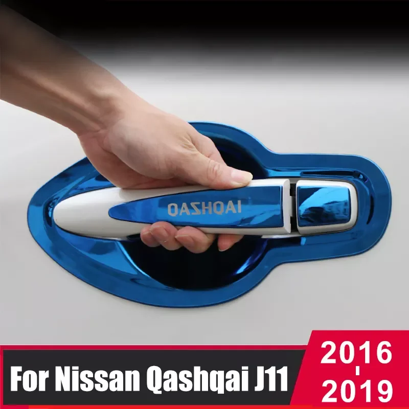 

For Nissan Qashqai J11 2014-2017 2018 2019 2020 Stainless Steel Car Door Handle Bowl Covers Trim Sticker Accessories Car-Styling