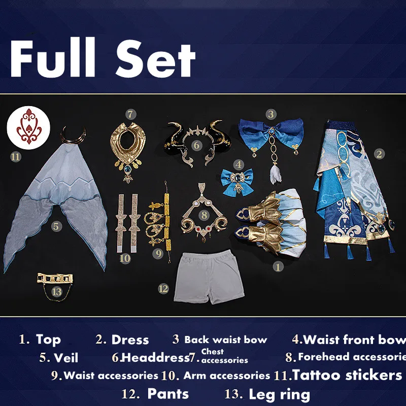 Игровой костюм для косплея Genshin Impact Nilou