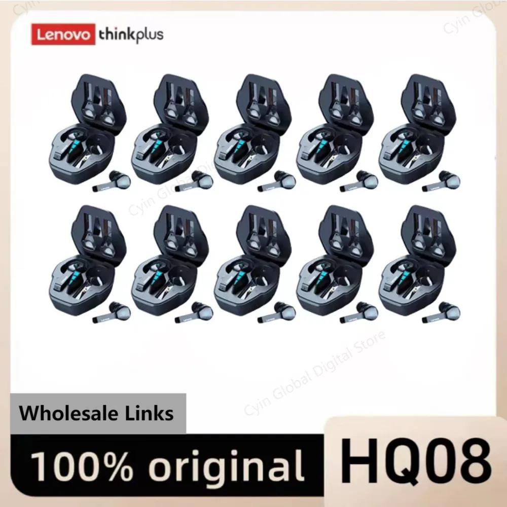 

Lenovo HQ08 Гарнитура Bluetooth 5.0 Беспроводная Наушники HIFI Игровые Водонепроницаемый Встроенный микрофон наушники Беспроводная 10шт Оптовая продажа