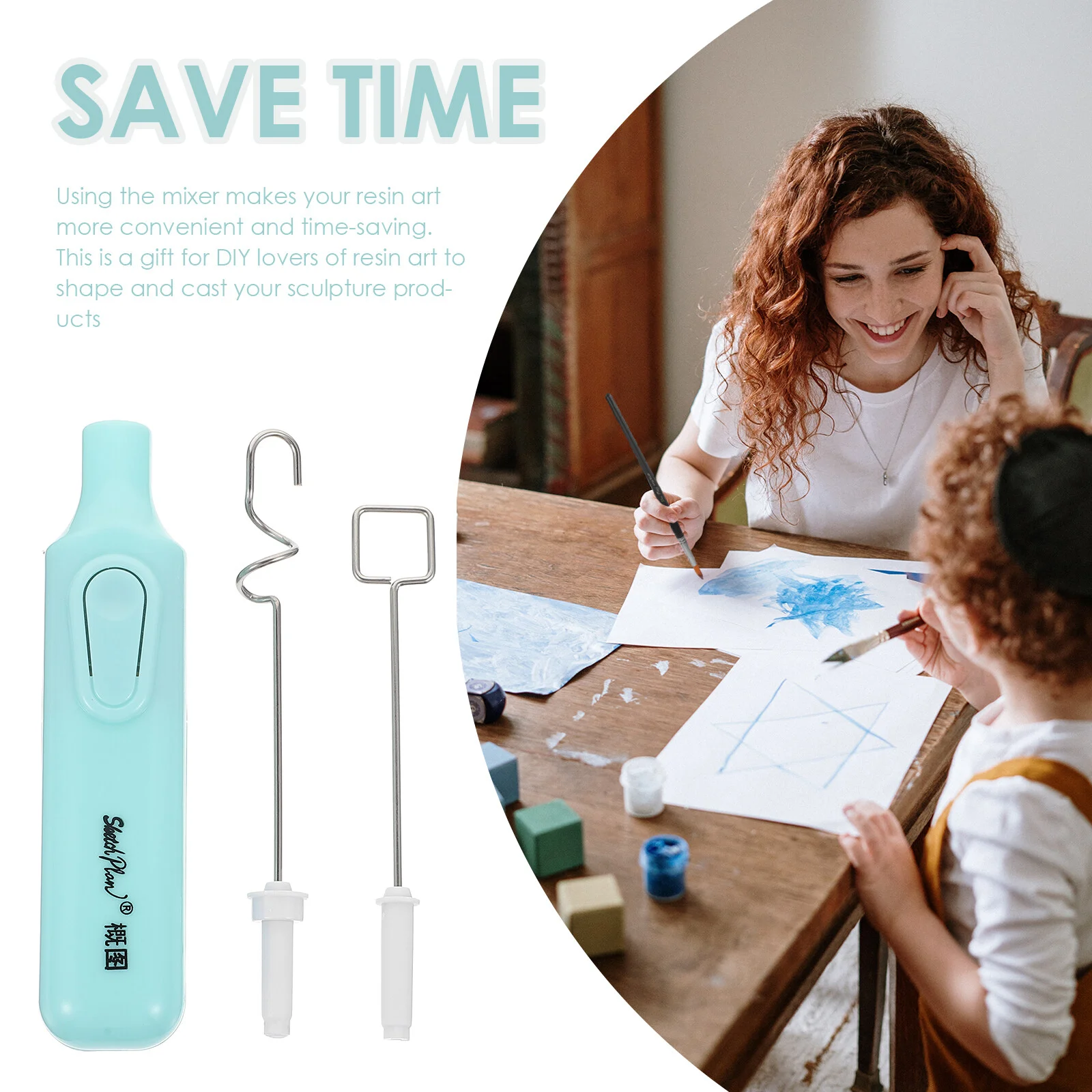 Color Palette Pigmen Stirring Device Portable Pigment Mixer Pigments Mixing Tool Gouache Agitator Painting Blender Tools