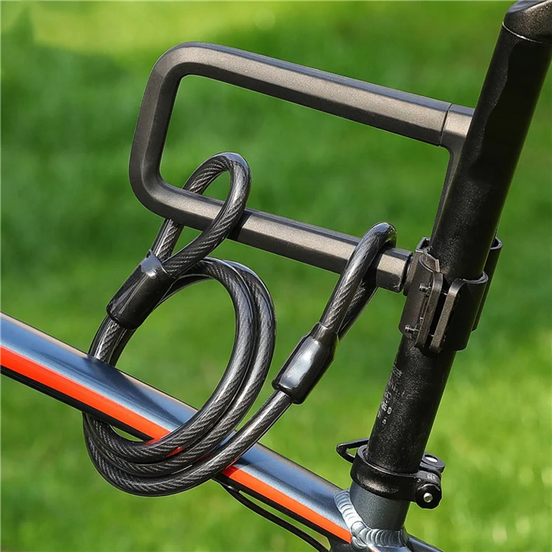 

2Pcs Bike Cable Chain Locks 1.2M/4FT Braided Steel Cable Lock Loops with Double Lock Loops for Bicycle Luggage Boat Gate