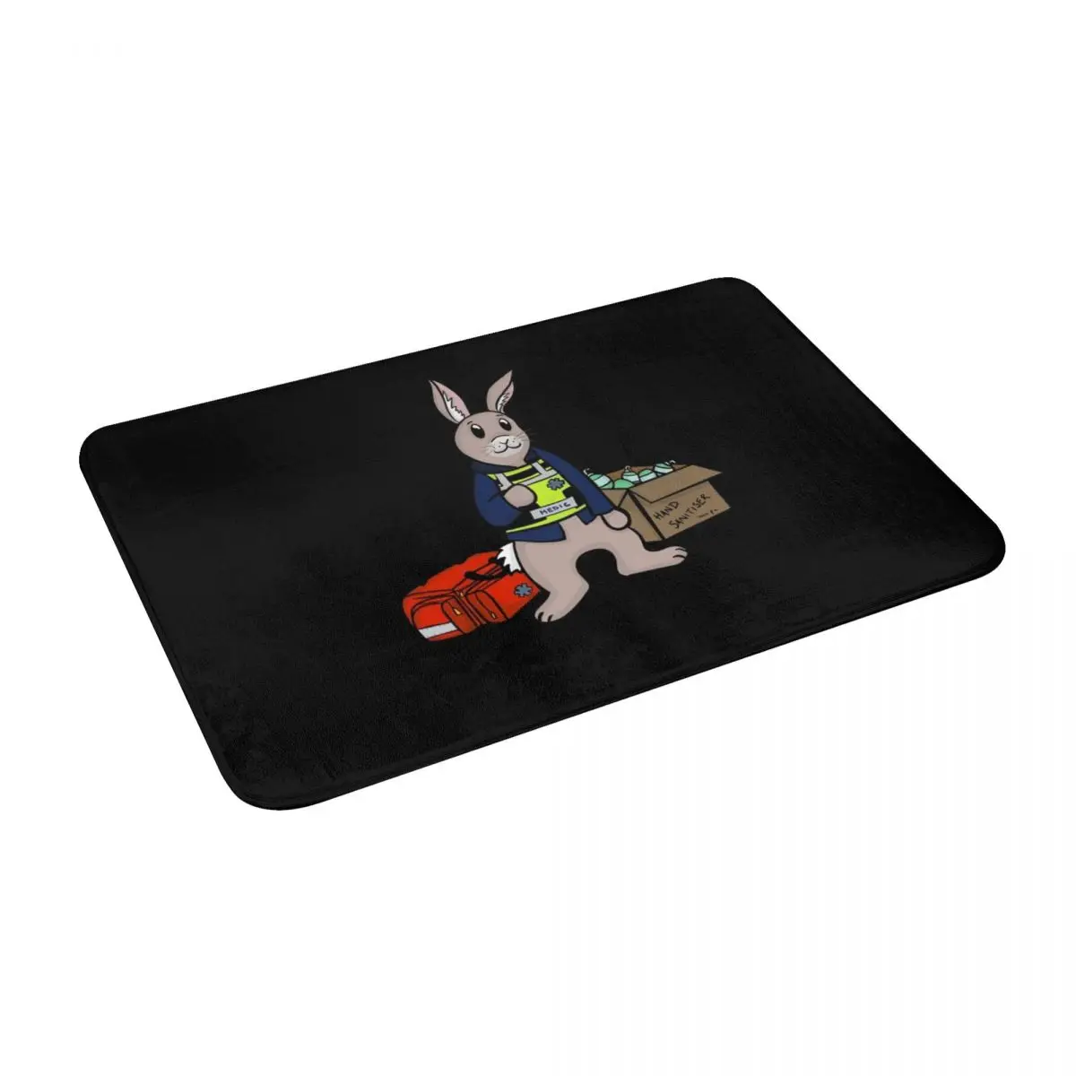 

Medic Rabbit Sticker Bath Door Floor Mat Rug Carpet Entrance Living Room Home Kitchen Doormat Bathroom Water Oil Proof Hallway