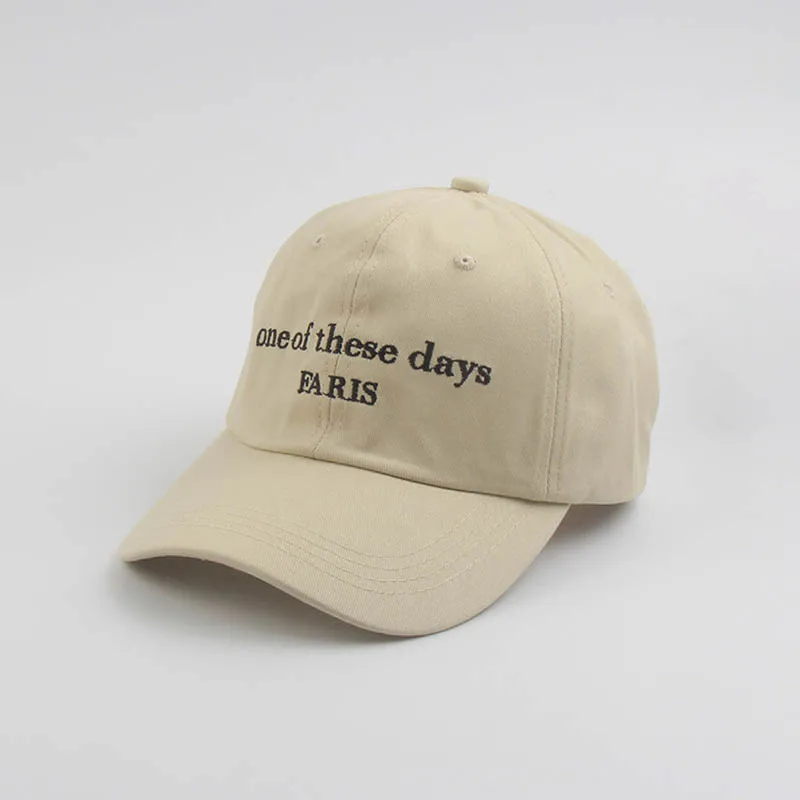 

ONE OF THESE DAYS Letter Embroidery Baseball Caps For Women Men Hip Hop Curved Brim Peaked Cap Girls Boys Summer Casual Sun Hat