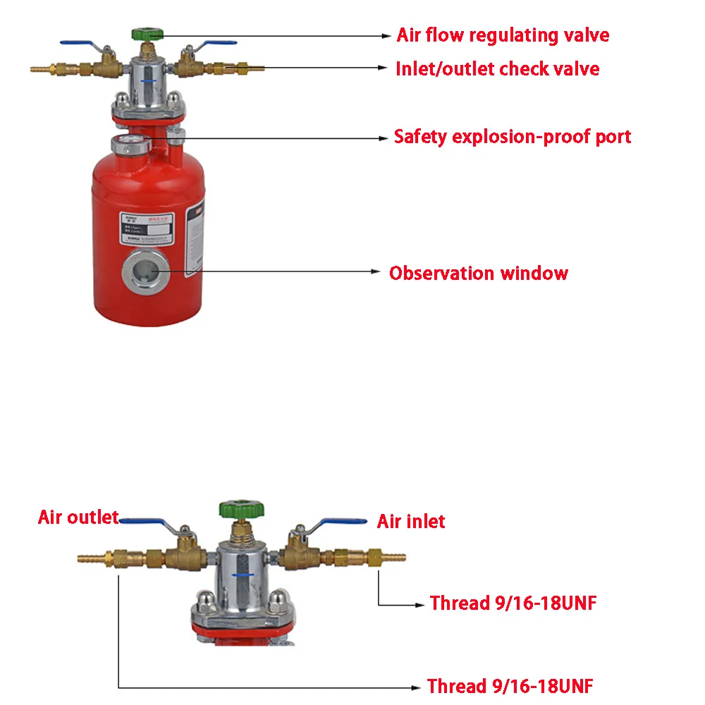 Генератор баллона с флюсом из углеродистой стали антиокислительное чернение