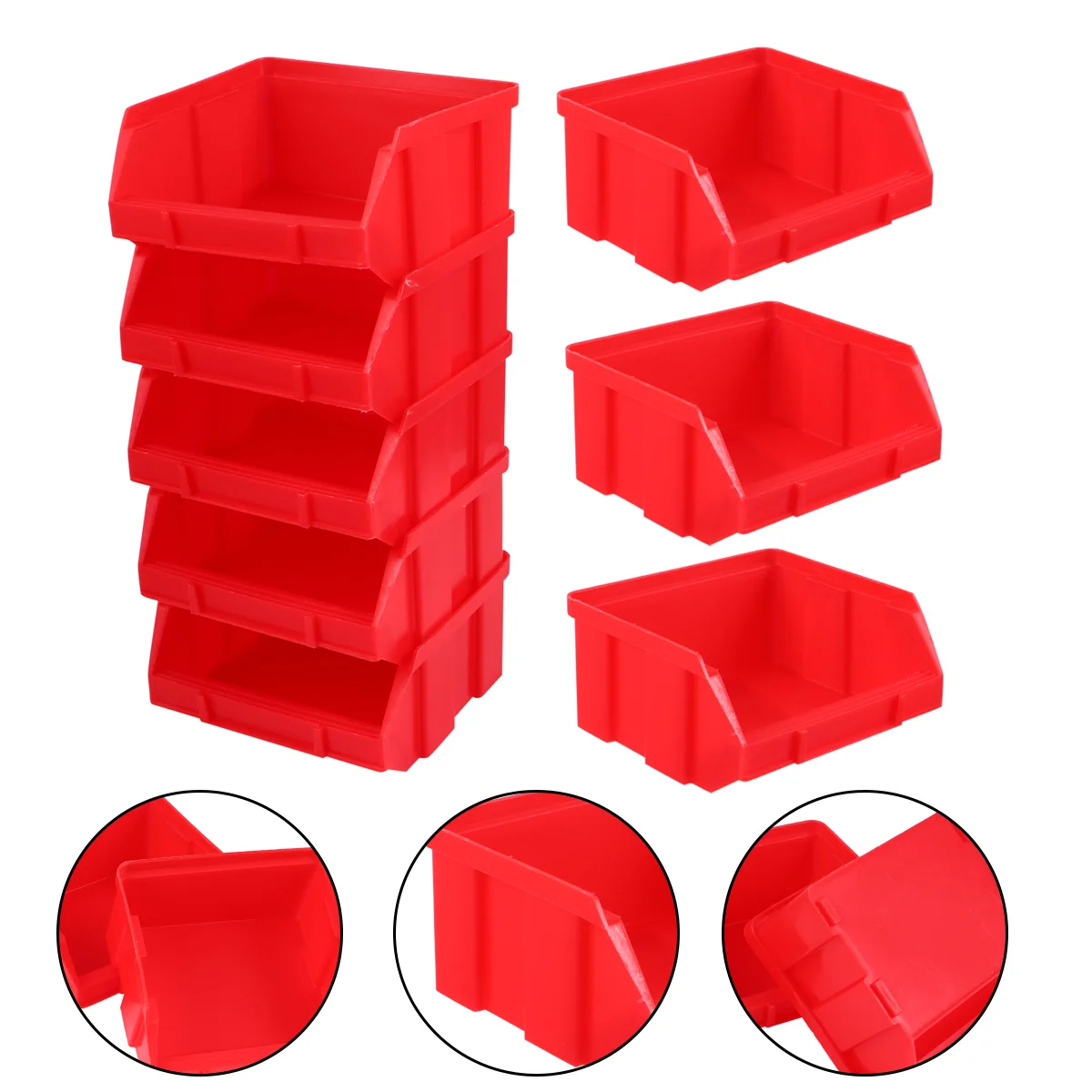 

Storage Bins Tool Boxorganizer Containers Small Stackable Garage Parts Pegboard Stackingbasketcomponent Kitchen Bin 4Inch Case