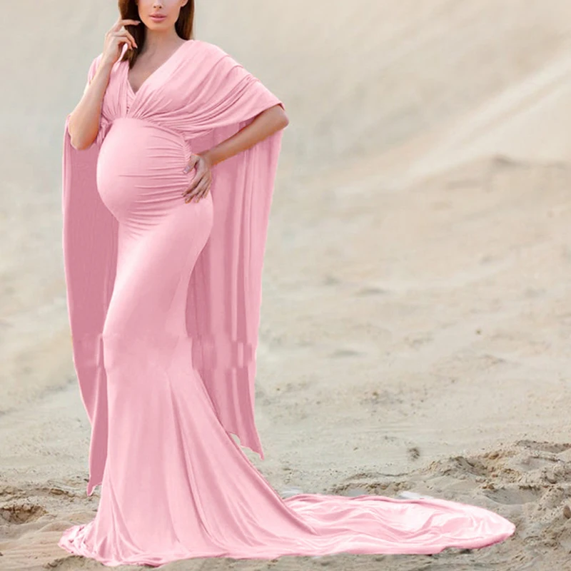 New Maternity Dresses For Photo Shoot Maternity Gown Photo Session Props Maxi Dresses For Pregnant Women Clothes Pregnancy Dress