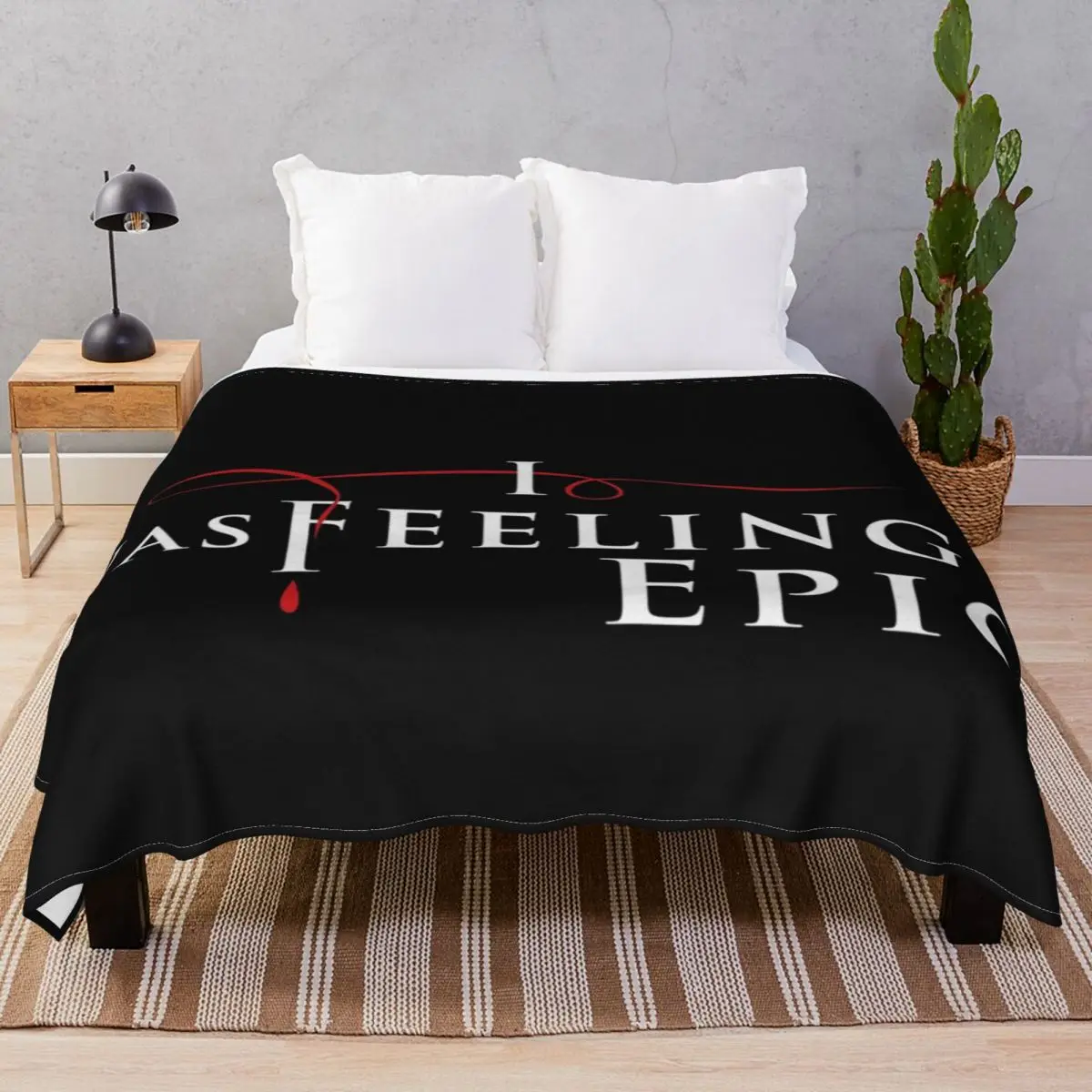 I Was Feeling Epic In TVD Blanket Flannel All Season Lightweight Thin Throw Blankets for Bedding Sofa Travel Office