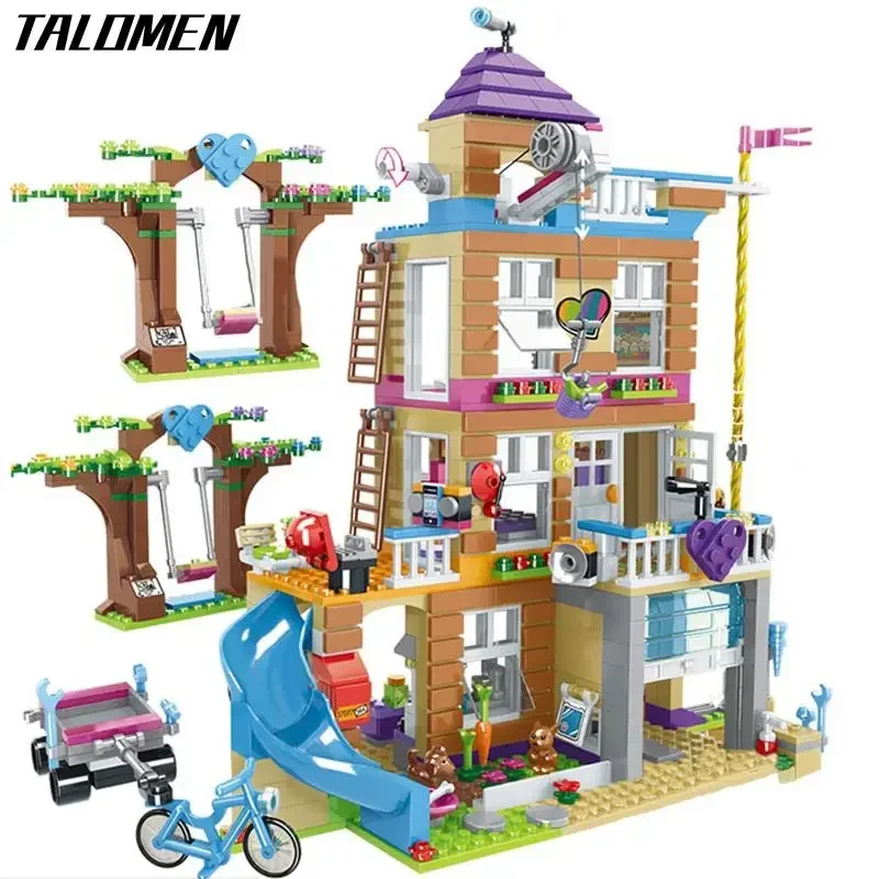 Совместимый 41340 Дом дружбы строительные блоки друзья 865 шт. игрушки для отелей и