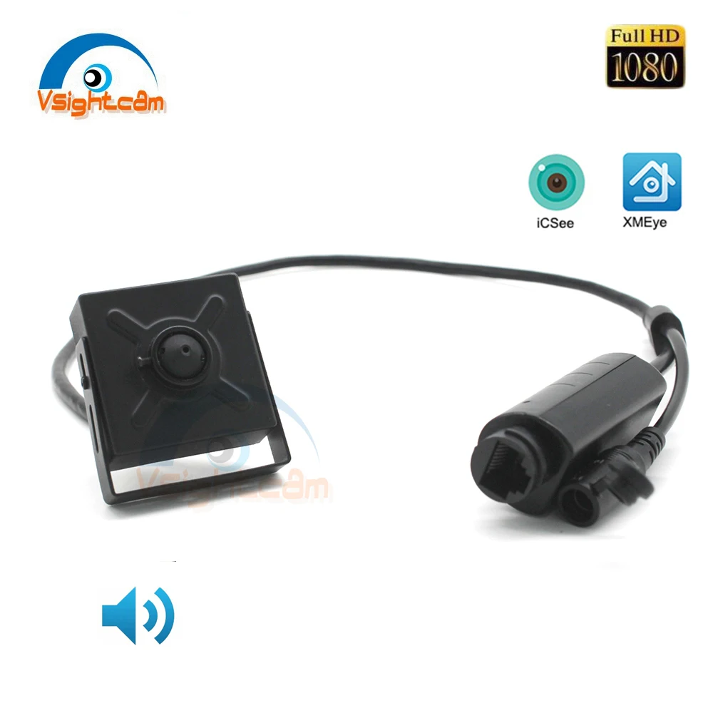 1080P 2MP 3MP 4MP 5MP Audio Square CCTV Home Security IP Camera 3.7mm Pin hole Lens Network Surveillance POE Power Mini Camera