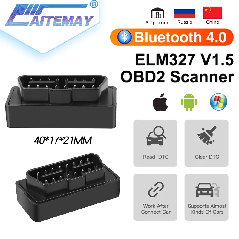 

Bluetooth ELM327 Latest Version V2.1 V1.5 Auto OBD Scanner Code Reader Tool Car Diagnostic Tool Super MINI ELM 327 For Android