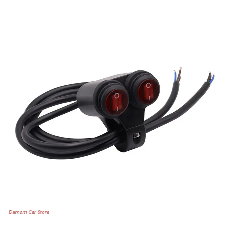 

Motorcycle Switch Handlebar Control Dual Button 2 in 1 Foglight Spotlight Switch