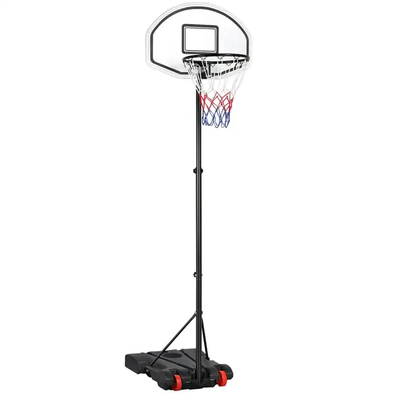 

Adjustable Portable Basketball System Hoop with Wheels and Filled Base,