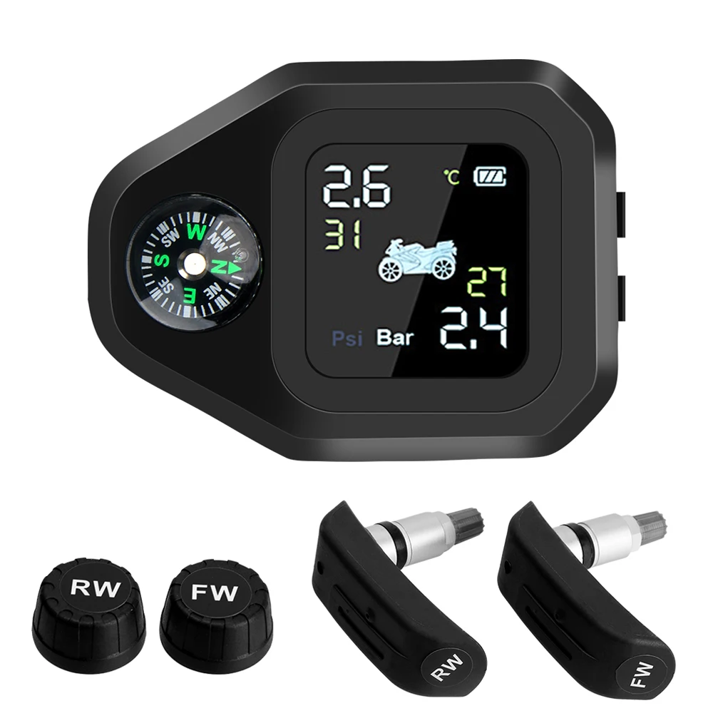 

Система контроля давления в шинах мотоциклетная TPMS с USB-зарядкой и ЖК-дисплеем