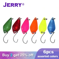 jerry 6pcs 2 5g3 5g5g casting pesca uv color micro area trout bait fishing spoon kit metal lures baubles wholesale