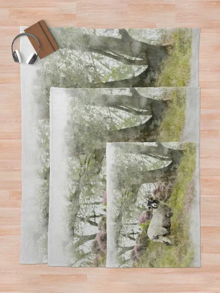 Swaledale Sheep on Stanton Moor акварельное одеяло для фотографий одеяла кровати украшения
