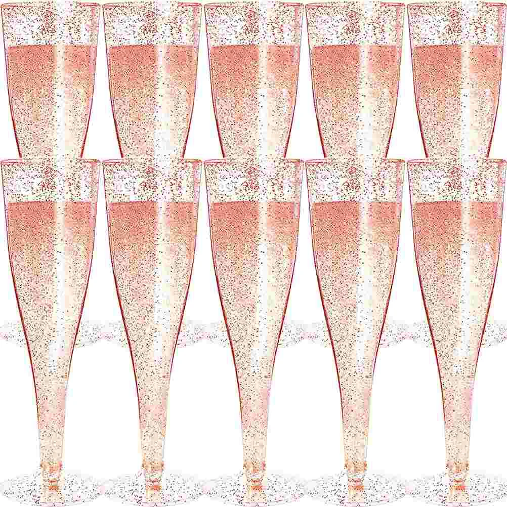 

10pcs Cocktail Cups Glitter Champagne Flutes Red Glasses Champagne Glasses Cocktails Goblet Goblet