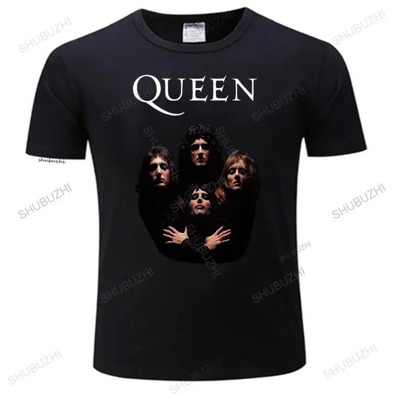 

New Brand QUEEN T Shirt Casual Cotton O-Neck Print T-shirt Queen Rock Band Black T-shirts for Men fashion tee-shirt homme tops