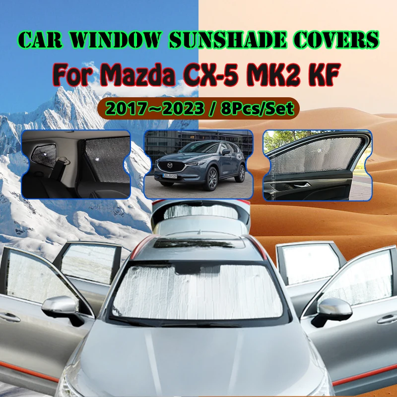 

Car Full Coverage Sunshade For Mazda CX-5 MK2 KF 2017~2023 2018 2019 2022 Anti-UV Sunscreen Window Sunshade Cover Accessories