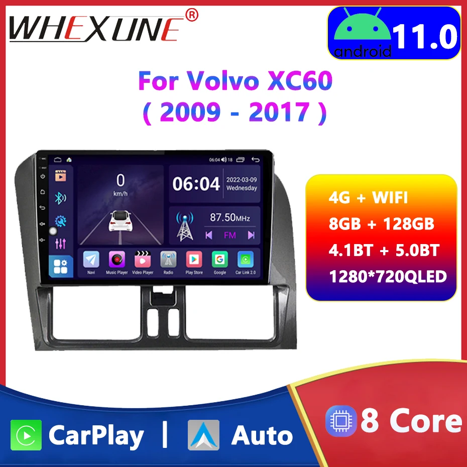 

Android Auto Car Radio Multimedia Video Player GPS Navigator Carplay For Volvo XC60 2009 2010 2011 2012 2013 2014 2015 2016 2017