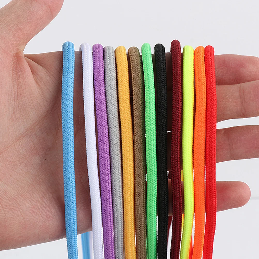 20 Pcs Elastic Shoe Laces Color Shoelace Casual Shoes Thick Shoelaces Round Athletic Shoes Lace
