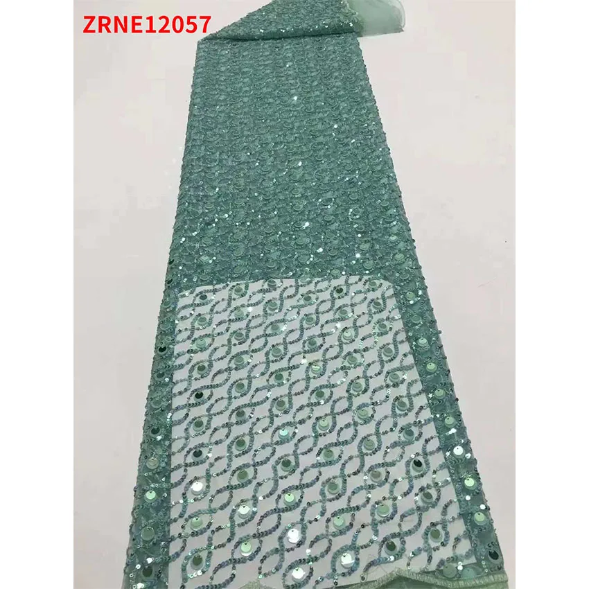 

Low Price Ankara lace Cloth Textiles Popular Handmade Nigerian mesh embroidery In For Women Dress Fabric ZRNZ12057