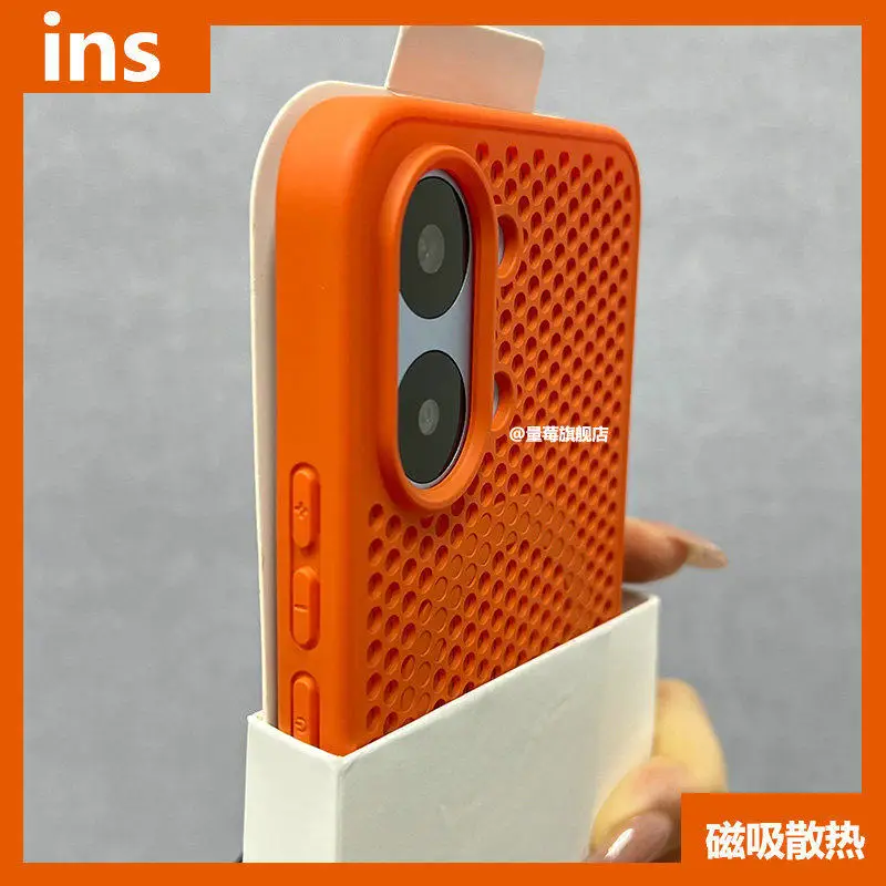 Фото Чехол для Xiaomi Poco X8 Pro Max, магнитный силиконовый чехол с сотовой структурой для рассеивания тепла, противоударный бампер для Poco X8 Pro Max №2