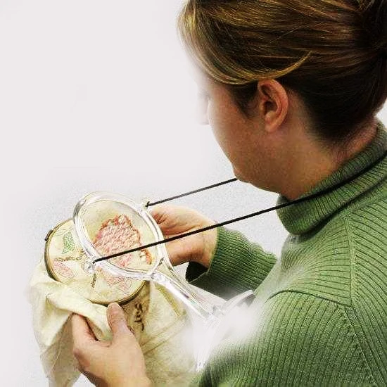 Лупа нагрудная для рукоделия и чтения D11см (на шнурке) | Flip Chart