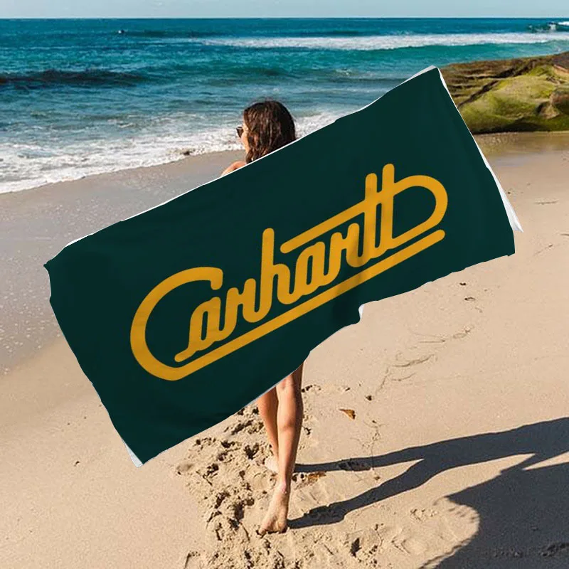 

New Carhartts Microfiber Beach Towel Men Women Soft Absorbent Quick Dry Oversized Bath Towels 70x150cm Camping Mat Gym Spa Towel