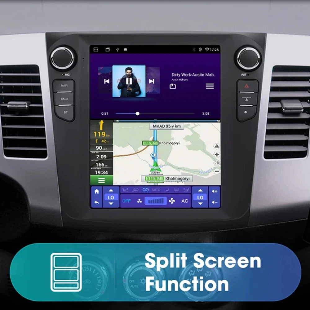 Автомагнитола 2 Din мультимедийный видеоплеер для Mitsubishi Outlander Xl 2008-2015 Citroen C-Crosser