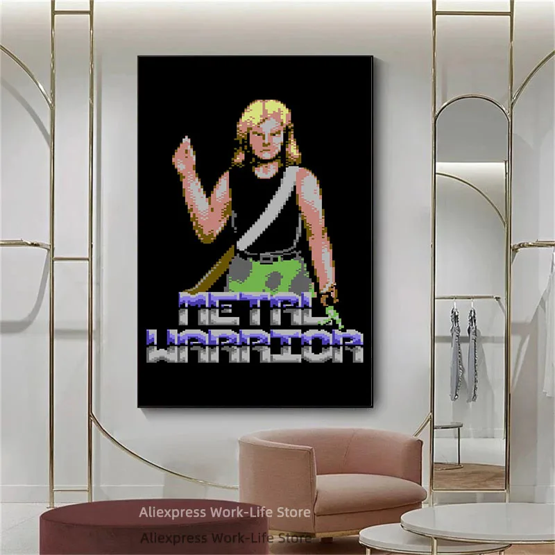 Металлическая картина Воин на холсте Настенная HD печатный плакат для декора