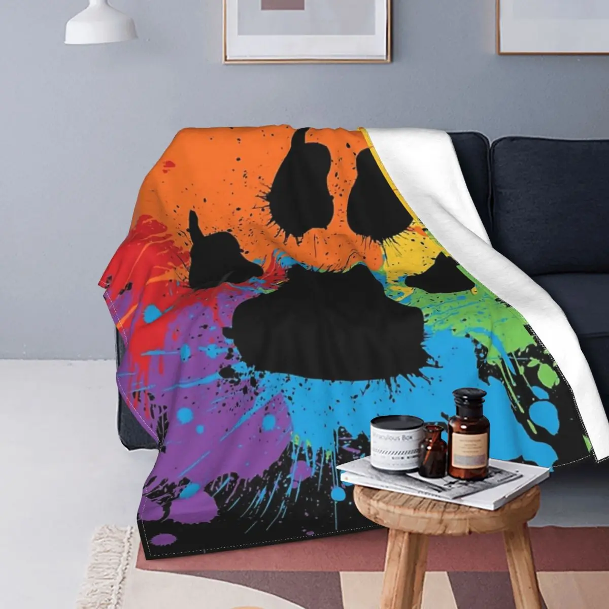 

Paw Pride Dark 2019 Blanket Flannel Warm Throw Blankets Sofa Throw Blanket For Home Bedroom Office Throws Bedspread Quilt