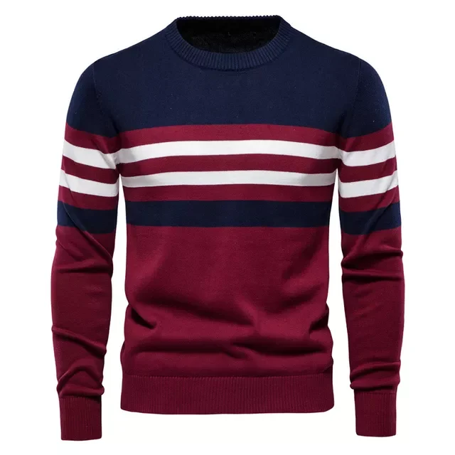 

2022New Long Sleeve Sweater Men Casual O-neck Slim Fit Pullovers Men's Sweaters 2022 New Spring Autumn Knitted Sweater Male