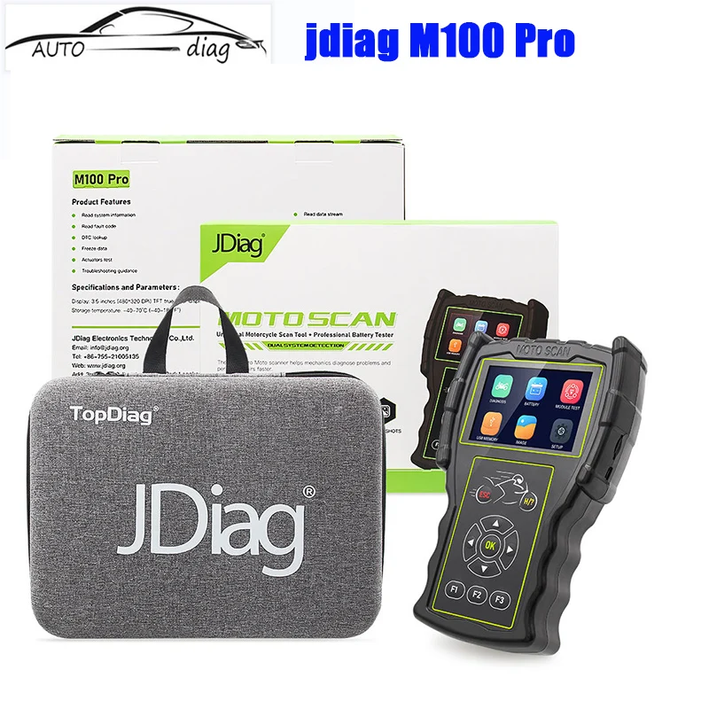 

Newest Motorcycle Diagnostic tool JDiag M100 Pro OBD OBD2 Scanner D87D88 Function Diagnostic Tool For KTM/Honda/Yamaha/Kawasaki